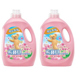 Snuggle 熊寶貝 衣物柔軟精，玫瑰甜心香，提升衣物柔軟效果，蓬鬆親膚，經典玫瑰香氣，清新怡人，持久留香, 3.2L, 2瓶