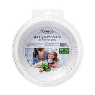 Tamsaa 氣炸鍋烘焙紙 防水防油, 1組, 120入