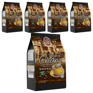 COFFEE TREE 咖啡樹 牌 檳城拉茶風味香滑奶茶 四合一 鴛鴦咖啡奶茶 15包, 40g, 5袋