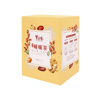 紫金堂 暖暖茶 自家持有手工煨製薑片 細火慢燉, 7入, 1盒, 80g