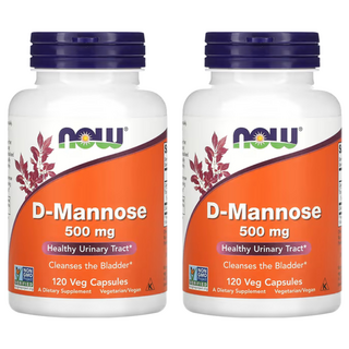 Now D-甘露糖膠囊 500mg 素食膠囊, 120顆, 0.7g, 2罐