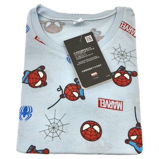 ONEDER 旺達棉品 兒童款 長袖套裝 漫威MARVEL 蜘蛛人, 120, 復仇者聯盟