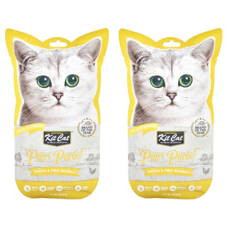 Kit Cat 呼嚕嚕肉泥, 雞肉 + 纖維素, 60g, 2袋