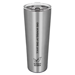 milomix 美樂美事304星樂杯 不鏽鋼雙層冰壩杯, 不鏽鋼色, 700ml, 1瓶