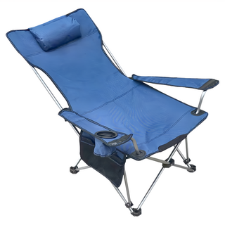 BESTHOT 鋁合金戶外折疊大川椅 附枕頭收納袋 3.2kg 輕便露營椅, 藍色, 1個