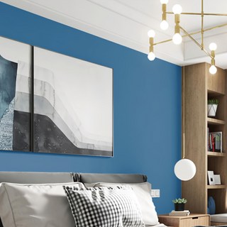 WA. WALL ART 馬卡龍色系 防水自黏壁紙, 湖藍色