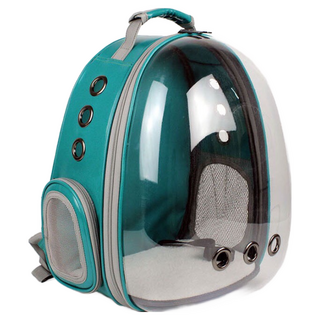 skylife 全景透明太空包, 進口PC+600D牛津布, 7色可選, 29 x 27 x 42cm, 綠色, 1個