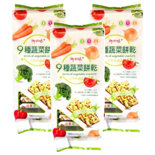 御之味 9種蔬菜餅乾，自然美味, 180g, 3袋