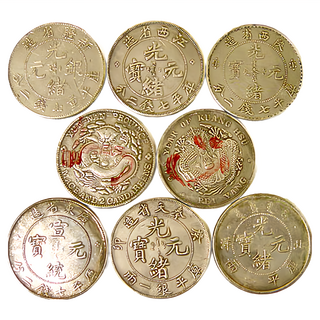 開運陶源 媽祖遶境隨身平安 已開光點硃砂 龍銀 Set, 直徑3.9cm 厚1mm，8個