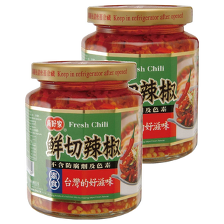 真好家 鮮切辣椒, 適用於涼拌、拌麵、沾醬, 280g, 2罐