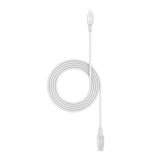 mophie USB-C-Lightning PD編織快速充電傳輸線, Apple推薦, MFi認證, 兩年保固, 180cm, 白色, 1條