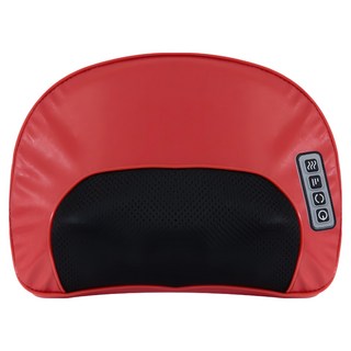 MRF 健身大師 月彎彎16顆溫熱頭舒眠按摩枕, HY-676, 紅色