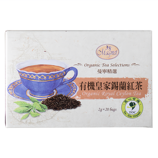 Magnet 曼寧 有機皇家錫蘭紅茶 口感溫潤 香氣濃郁 獨立茶包設計, 20包, 2g, 1盒
