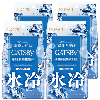 GATSBy 體用抗菌濕巾超值包 冰涼皂香, 210g, 4包
