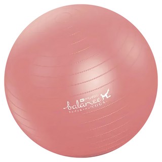 muva 健身防爆抗力球 附贈打氣筒 立體防滑線條設計, 65cm, 玫瑰粉