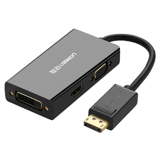 UGREEN 綠聯 DisplayPort轉HDMI/VGA/DVI轉換器 PRO版, DP110, 1個