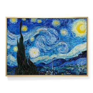 菠蘿選畫所 梵谷 星夜 掛畫 AVAR5713G, 金色