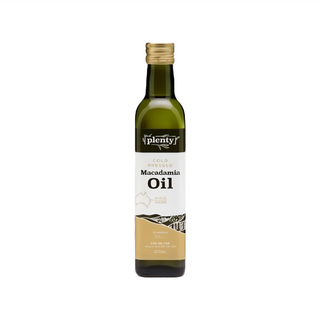 Plenty 沛蘭緹 冷壓初榨夏威夷果仁油 375ml 澳洲原產 無化學添加 無麩質 素食可用 非精煉油, 1瓶