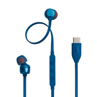 JBL TUNE310C 耳機 USB-C接頭 線控耳塞式耳機, 藍色
