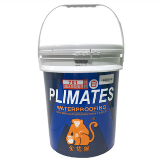 PLIMATES 金絲猴 701 防水防熱面漆，水性彩色防水膠, 白色, 20kg, 1桶
