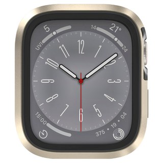 SwitchEasy Modern Hybrid 9H鋼化玻璃鋁合金保護殼 鈦, Apple Watch 9/8/7 41mm, 1個