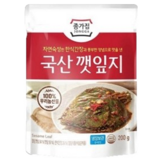 JONGGA 宗家府 芝麻葉, 韓國醬油自然發酵熟成, 配烤肉必吃小菜, 200g, 6包