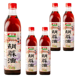 順發油品 冷壓胡麻油, 520ml, 5瓶