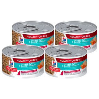 希爾思 健康美饌主食罐頭 香煎鮪魚燴胡蘿蔔 1-6歲成貓適用, 79g, 4罐