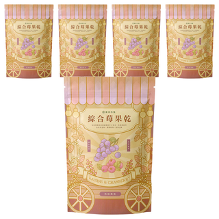 菓青市集 綜合莓果乾 320g 低溫烘焙, 5包
