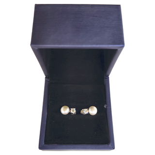 BIOAM 佰歐安 60分莫桑鑽耳環珍珠 襯托膚色 皇室風範 日常穿搭皆宜