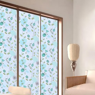 無膠靜電隔熱防窺玻璃貼窗貼, 90X300CM, 春天, 1件