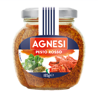 AGNESI 義式蒜香油漬風乾蕃茄口味義大利麵醬, 185g, 1罐