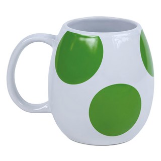 Nintendo 任天堂 amiibo 超級瑪利歐 3D造型馬克杯 500ml, 耀西蛋 白色 + 綠色, 1個