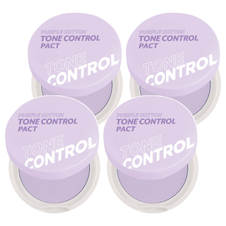 i'm meme 我愛光透柔焦蜜粉餅 去黃校色 透明肌膚 油水平衡, Cream Purple, 4個