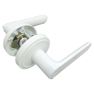 L.S 麥金牌 日規水平鎖 LS-710浴廁鎖 無鑰匙 大套盤60mm(白色) 適用門厚30mm~42mm, 1個