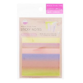 sun-star Miorin Study Time 便利貼 4色各20張 共80張, 彩雲漸層, 1入, 1組, 32g