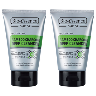 Bio essence 碧歐斯 男仕竹炭控油深層潔面霜 植物萃取, 100g, 2條
