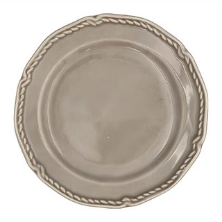 美濃燒 浮雕花邊小碟 灰綠色, 11.3cmxH1.6cm, 1個