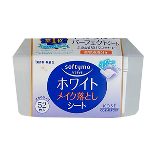 SOFTYMO 卸妝棉 薏仁嫩白 溫和卸妝不刺激 展現透亮白皙肌, 52片, 1盒