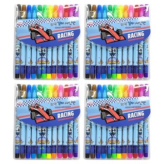 YOUNG ART 12色簽字筆 兒童繪畫專用 色彩鮮明 書寫流暢 激發創意, 多色, 4組