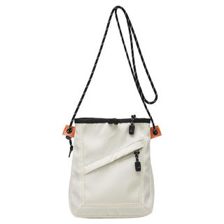 Sayaka 紗彌佳 日系多功能大口袋 背袋可拆式百搭側背包/斜背包, 白色