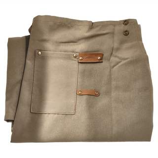 葉子小舖 工業風工作圍裙 皮帶款 防水防污 長短可調, 單一尺寸, 卡其色, 1件