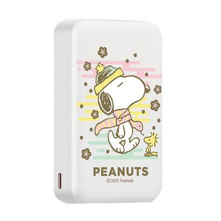 MING JENN 明震 SNOOPY 史努比 10000mAh 魔方三合一無線充行動電源 原廠保固, PSN-156, 彩虹蛇白