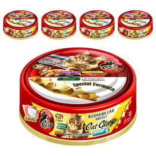 Cat Glory 驕傲貓 無穀機能主食罐 護膚營養配方, 白鮪魚+雞肉, 85g, 5罐