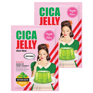 Faith in Face CICA JELLY 積雪草鎮定水凝膠面膜 Set, 7片, 2盒