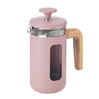 LA CAFETIERE Pisa法式濾壓壺/泡茶器/冷泡壺/沖茶器/咖啡壺 350ml 玻璃杯可拆卸 附咖啡匙、備用濾網, 莓果粉, 1個