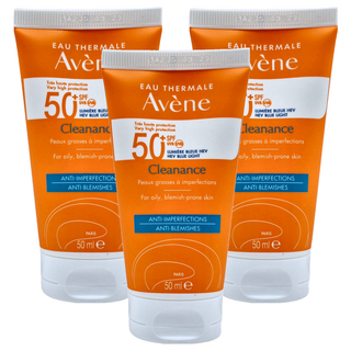 Avene 雅漾 超能控油清爽防曬液 SPF50+ 適用於油性/瑕疵肌膚, 50ml, 3罐