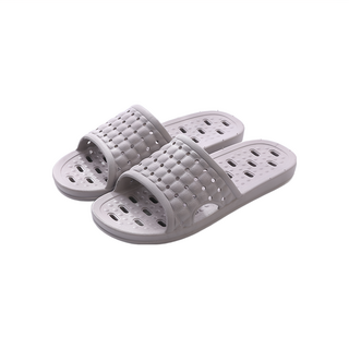 LASSLEY 蕾絲妮 88度q彈鏤空排水室內拖鞋/浴室拖鞋 男, 1組, 灰, M (42-43)