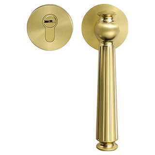 儀家生活館 優雅歐風靜音降噪門把鎖 鋅合金材質 適用於廚房臥室廁所, 金色, 1組