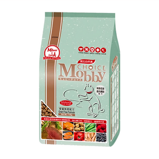 Mobby 莫比 全齡貓 愛貓無穀配方 乾飼料 添加腸道益生菌 FOS幫助消化 加強吸收 高蛋白, 鹿肉 + 鮭魚, 1.5kg, 1袋
